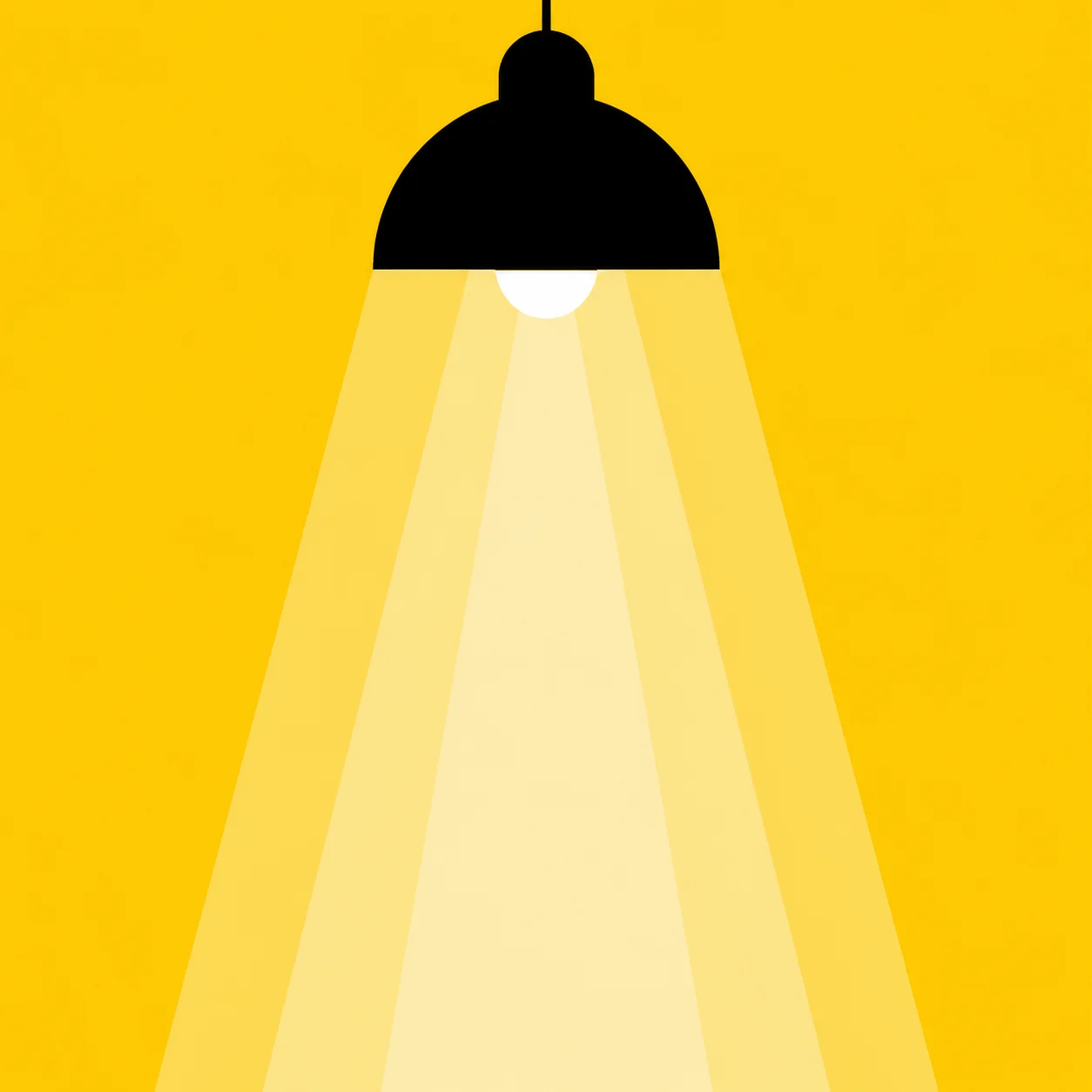 Lámpara iluminando: datos convertidos en decisiones