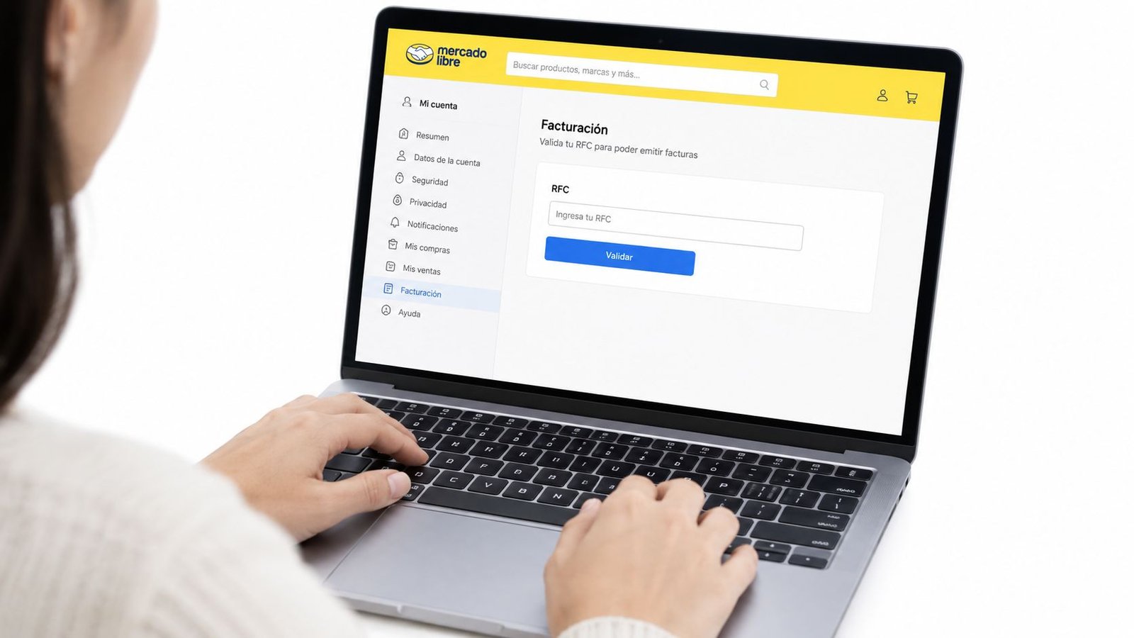 Screenshot from https://example.com/mercadolibre-datos-fiscales-configuracion.png